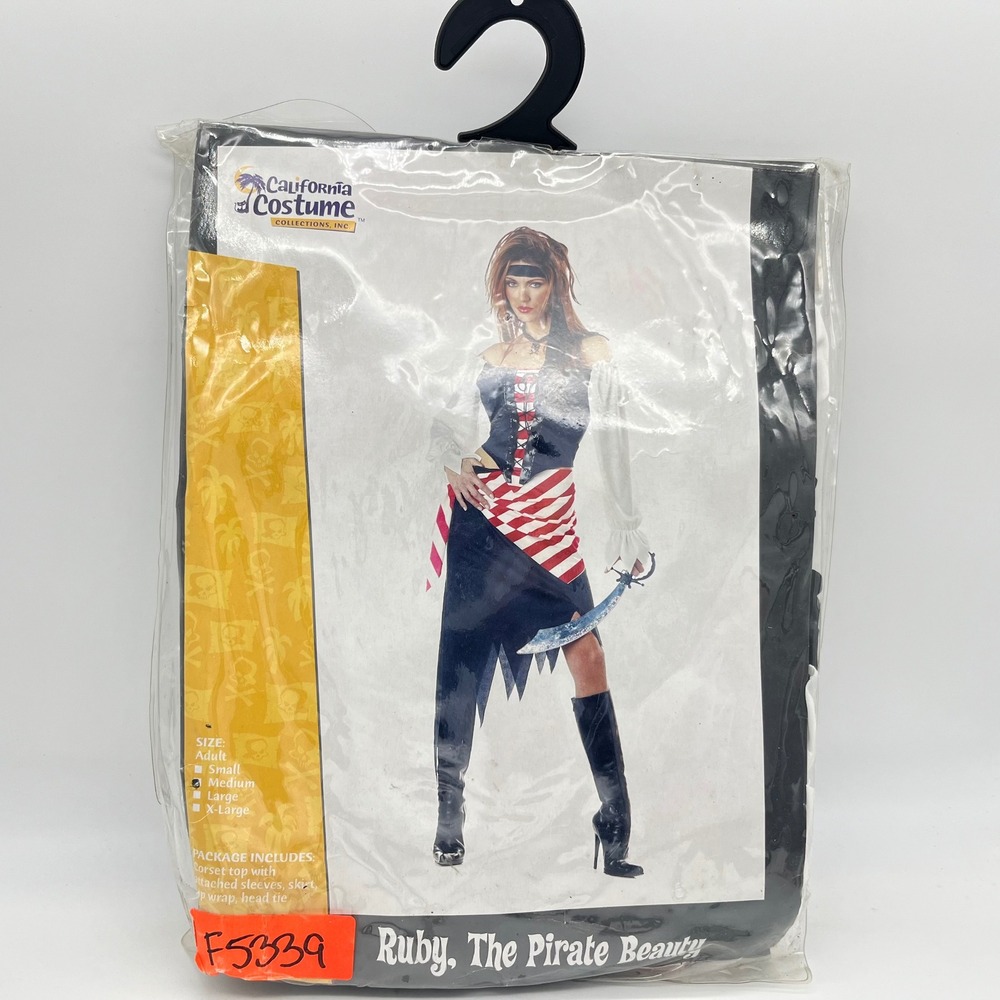 California Costumes Ruby The Pirate Beauty Adult Medium Black Red White READ